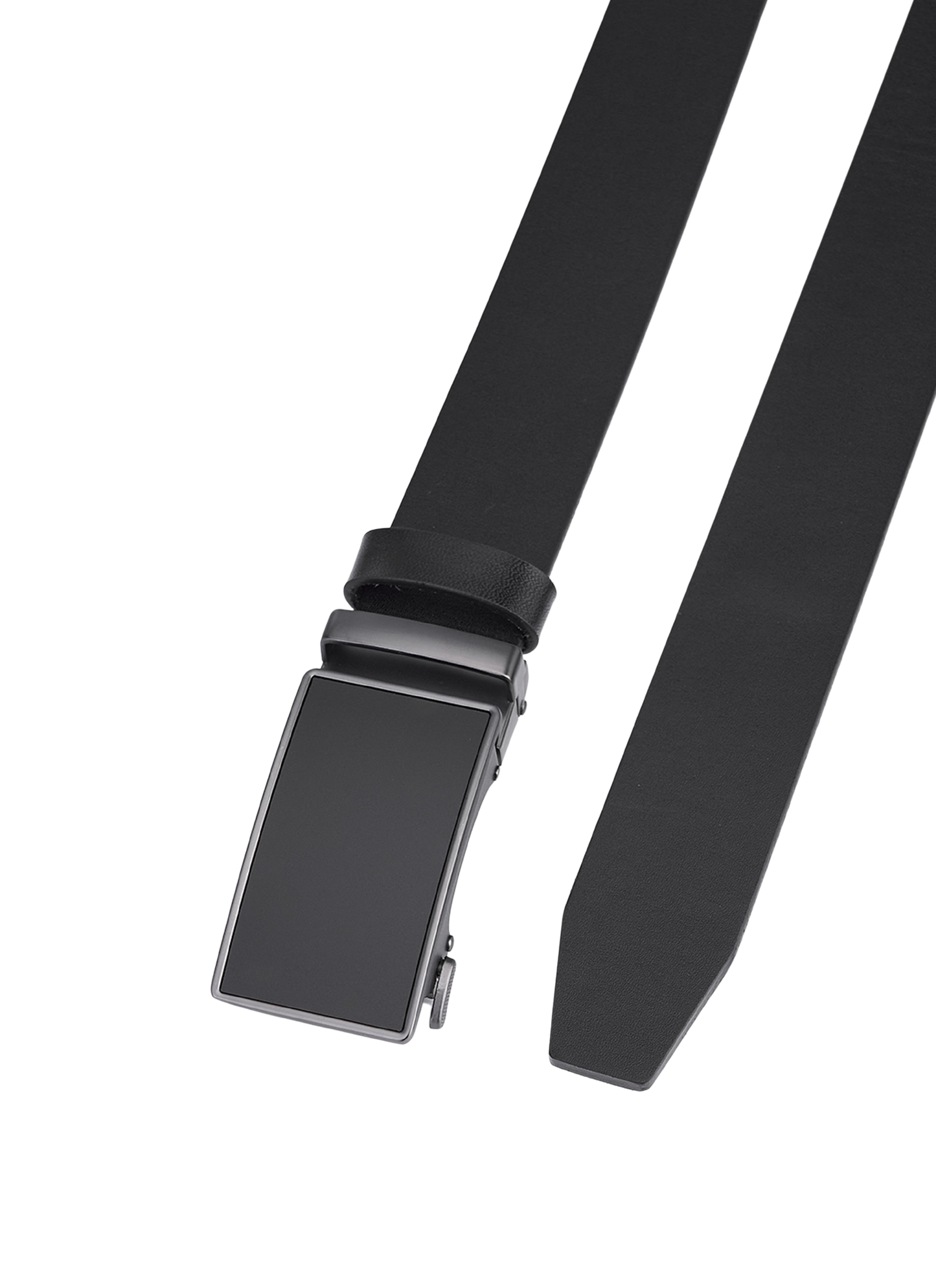 Luxury Black Cowhide Leather Automatic Belt - Genuine Leather - Sustainable and Elegant Shoe Strap for Men