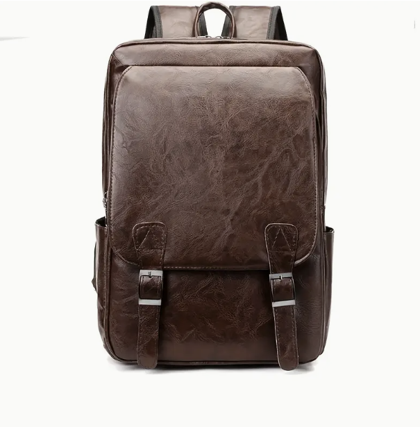 Vintage "FOR YOU" Travel Leather Backpack