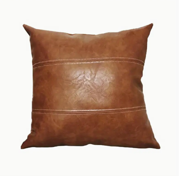 James's Leather Pillow Cover