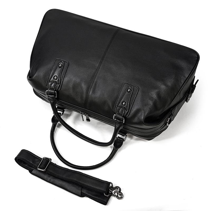 Black Leather Travel Bag | AALBORG