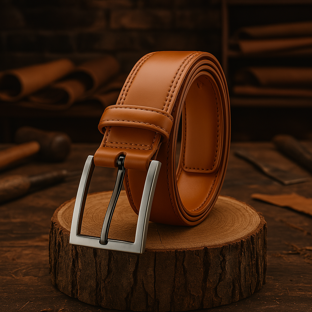 James Leather Belt Classic light brown