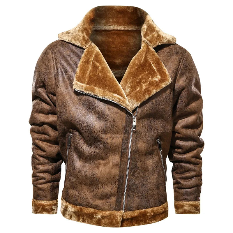 Rustic Rambler - Stylish Leather Jacket with Cozy Lining for Maximum Comfort