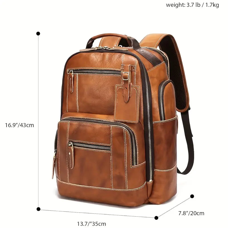 Vintage Leather Backpack for Men | SEATTLE