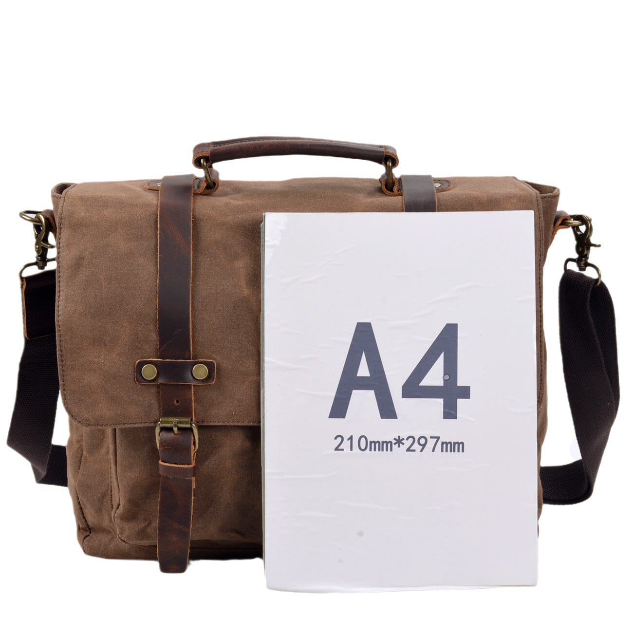 Canvas and Leather Crossbody Bag | BRUGES