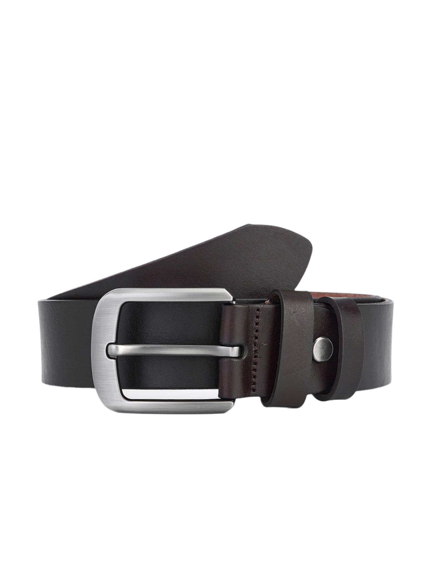 2 Pieces Luxury Genuine Leather Belts - Elegant Black & Dark Brown - Full Leather for Durability and Comfort - Men's Leather Belts