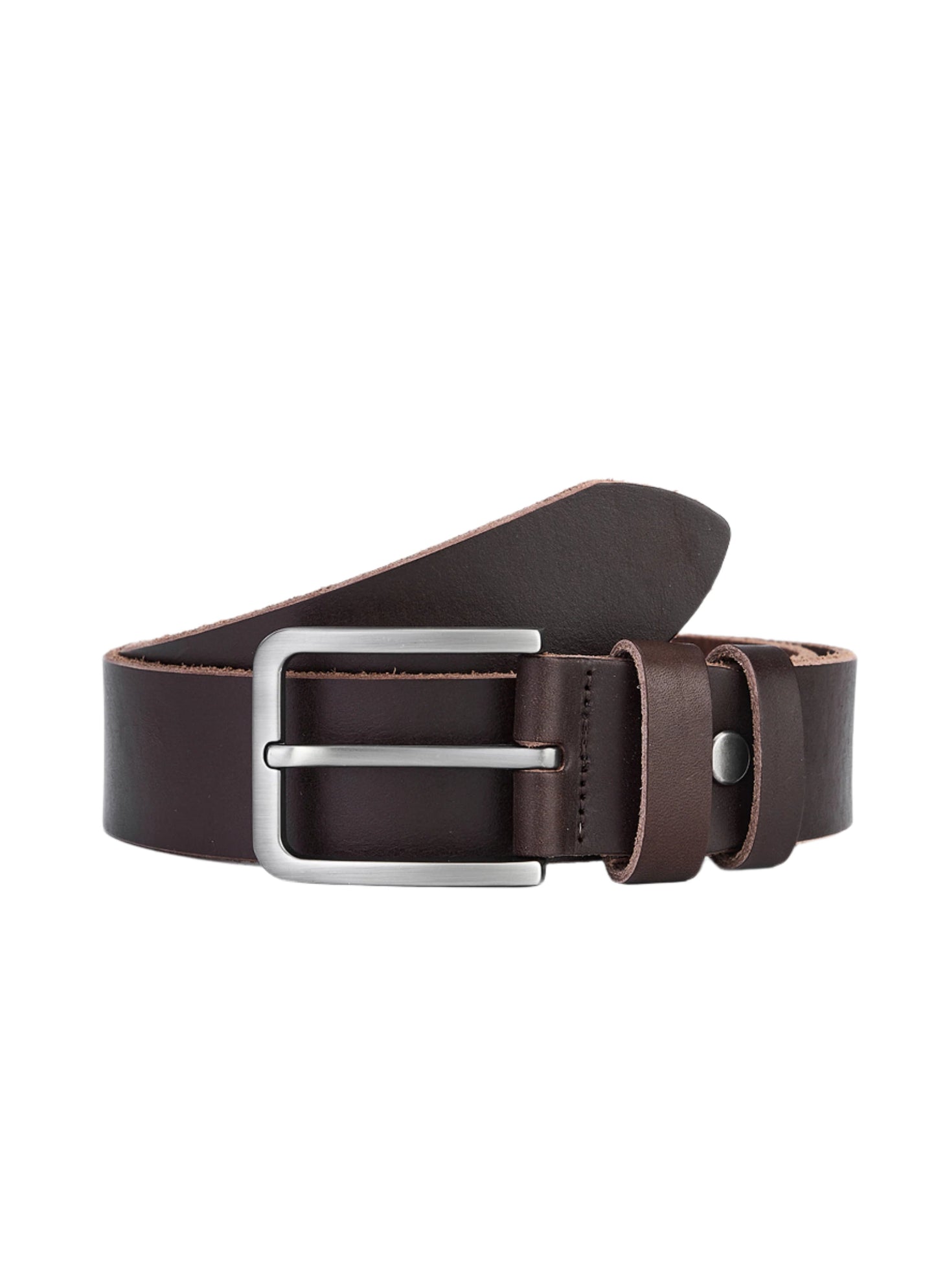 2 Pieces of Luxury Full-Grain Leather Belts - Black & Dark Brown - Durable Leather - Ideal for Stylish Men
