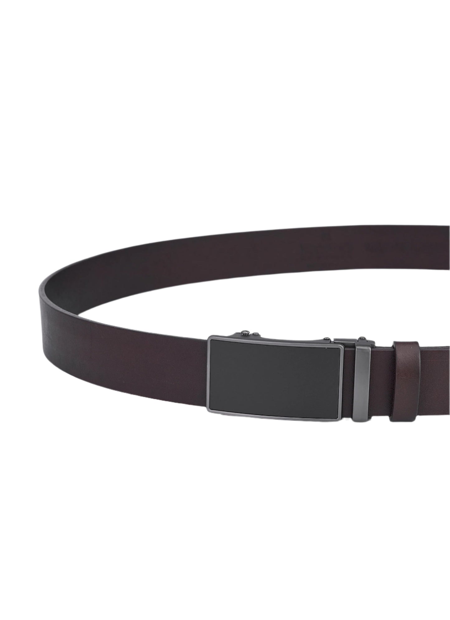2-Piece Luxury Tight-Fitting Cow Leather Belt Set with Automatic Buckle - Black & Brown - Full Leather - Durable and Stylish for Men