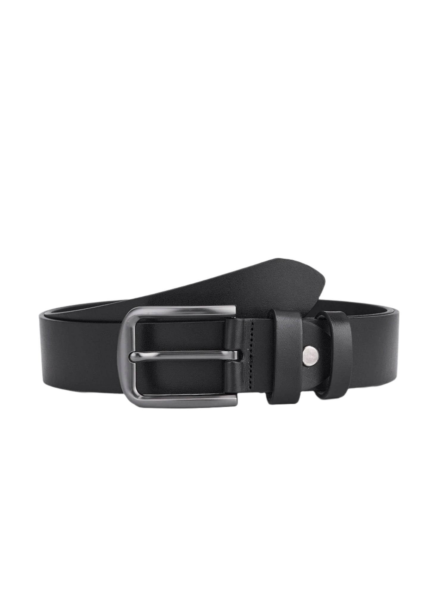 2 Piece Luxury Full Leather Belt Set - Black & Dark Brown, Durable and Elegant for Men