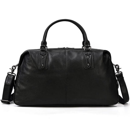 Black Leather Travel Bag | AALBORG
