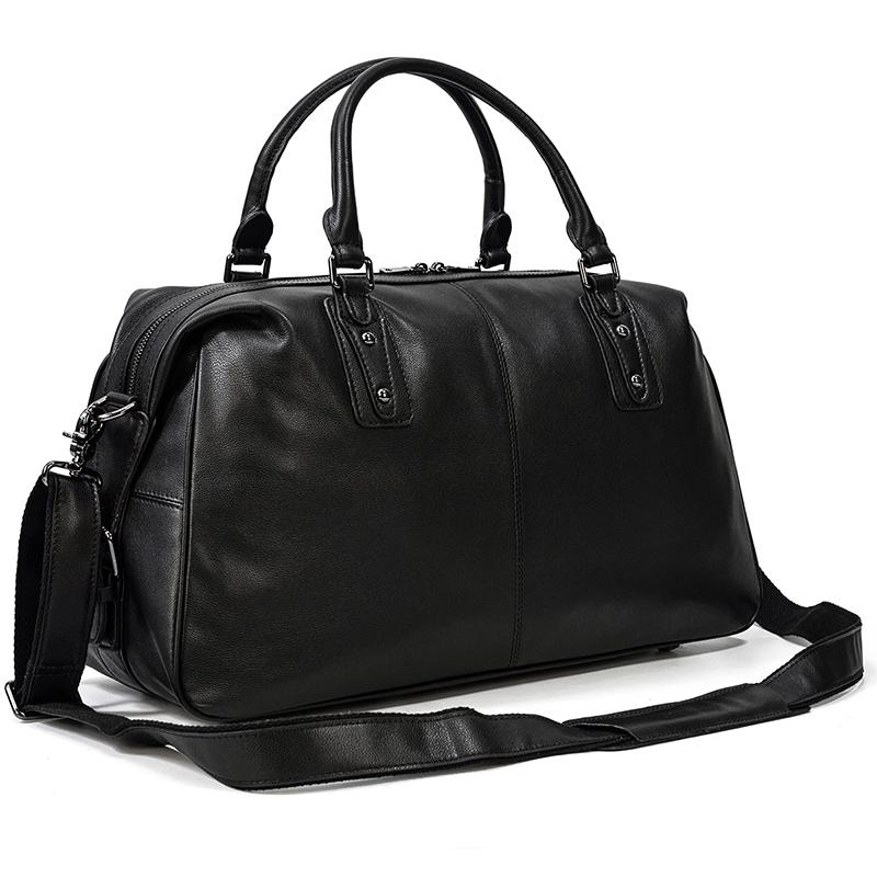 Black Leather Travel Bag | AALBORG