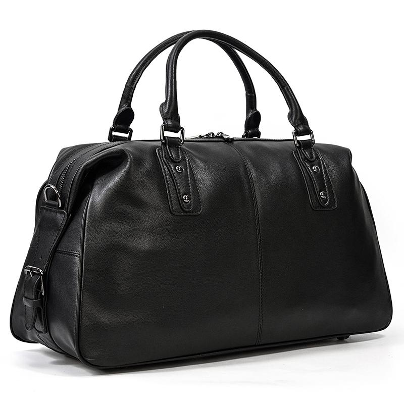 Black Leather Travel Bag | AALBORG
