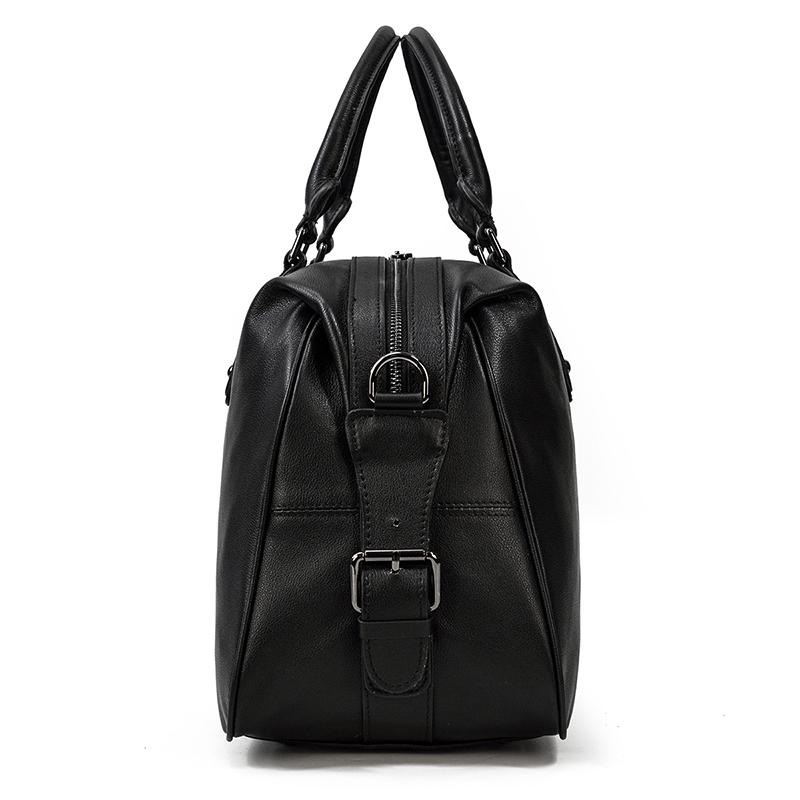 Black Leather Travel Bag | AALBORG