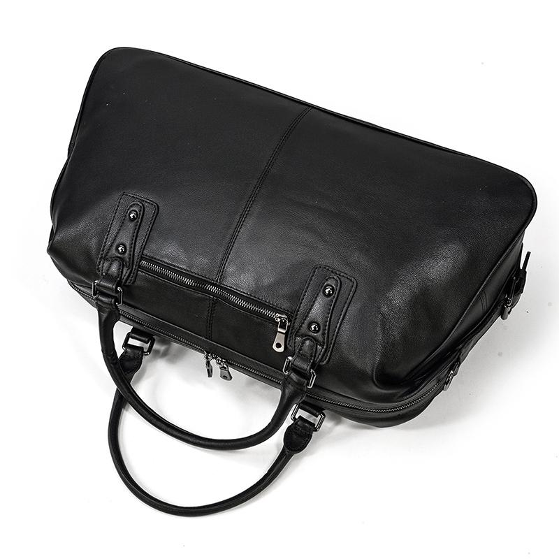 Black Leather Travel Bag | AALBORG