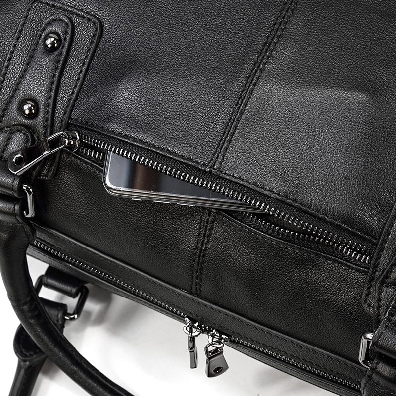 Black Leather Travel Bag | AALBORG