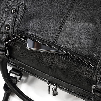 Black Leather Travel Bag | AALBORG