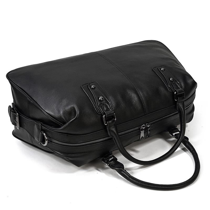Black Leather Travel Bag | AALBORG