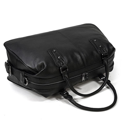 Black Leather Travel Bag | AALBORG