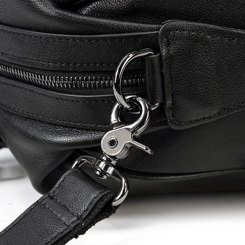 Black Leather Travel Bag | AALBORG