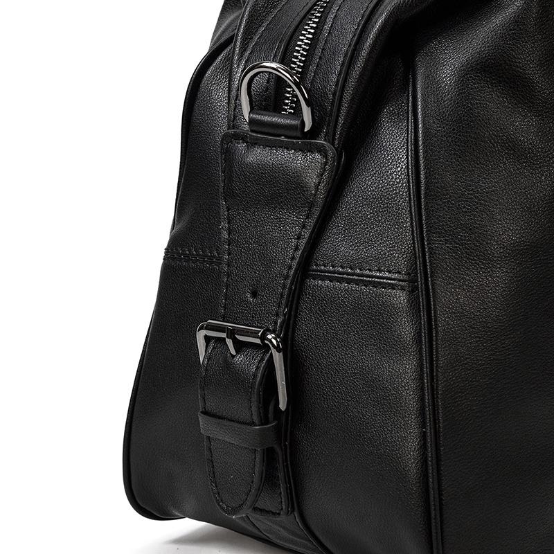 Black Leather Travel Bag | AALBORG