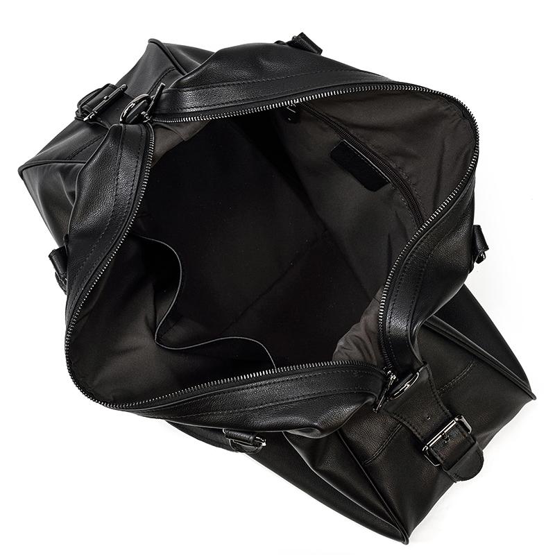 Black Leather Travel Bag | AALBORG