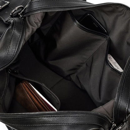 Black Leather Travel Bag | AALBORG