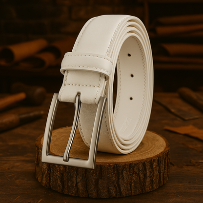 Hermann's Leather Belt Classic White