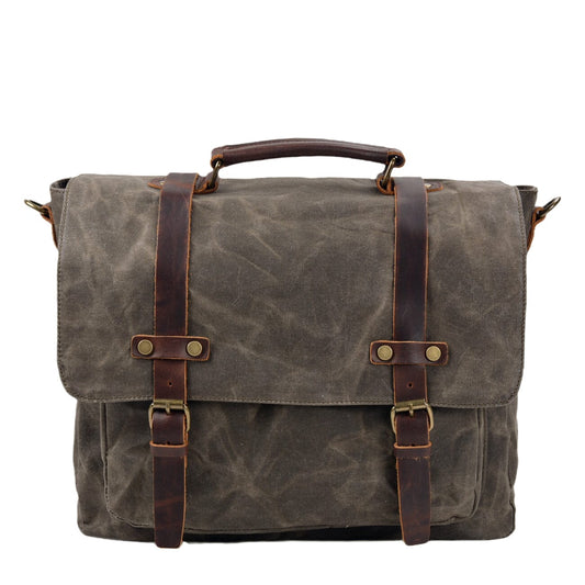 Canvas and Leather Crossbody Bag | BRUGES