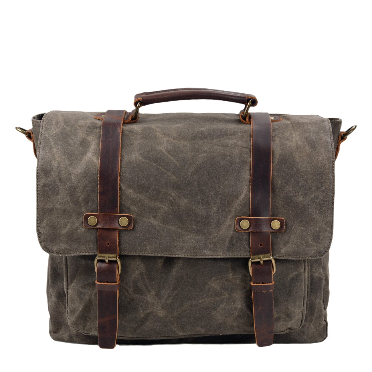 Canvas and Leather Crossbody Bag | BRUGES