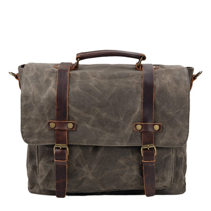 Canvas and Leather Crossbody Bag | BRUGES