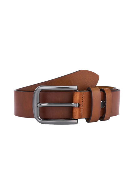 2 Pieces Luxury Full-Grain Leather Belts – Black & Cognac – Genuine Leather & Sustainable – Premium Men's Belts for Every Style
