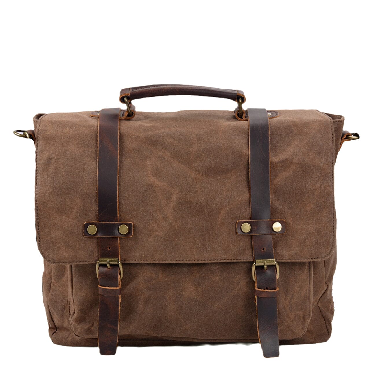Canvas and Leather Crossbody Bag | BRUGES