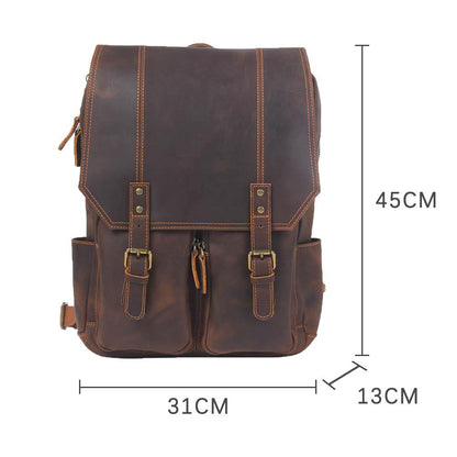 Brown Leather Backpack | BIEFELD
