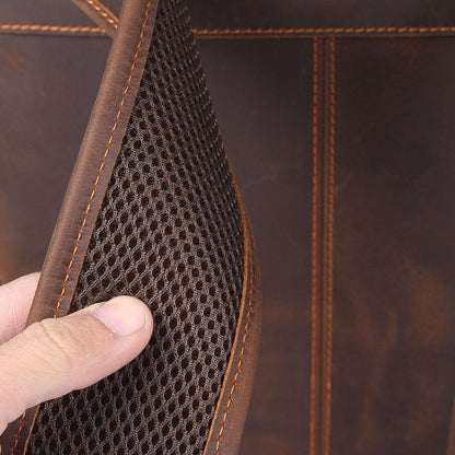 Brown Leather Backpack | BIEFELD