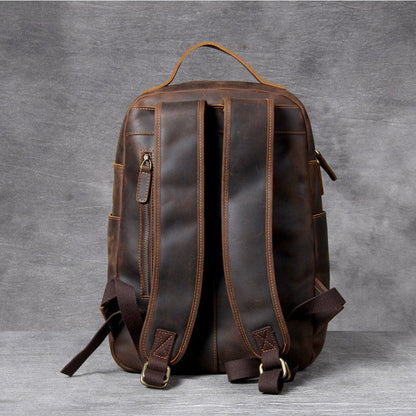 Brown Leather Backpack | MORITZ