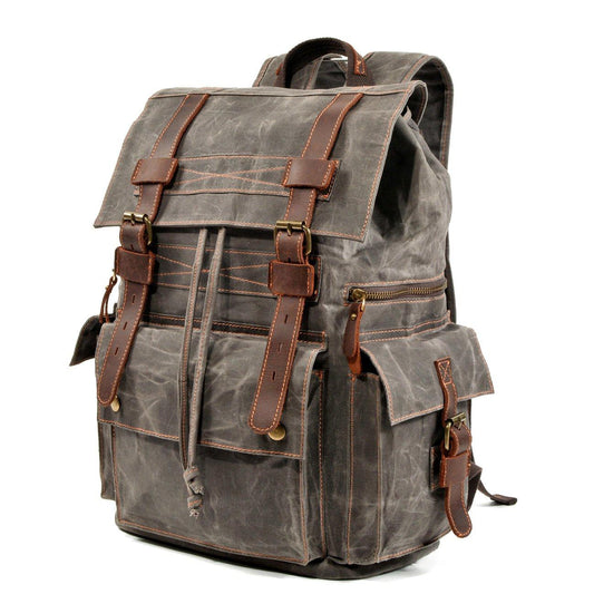 Canvas Zipper-Closure Backpack | MONTREUX