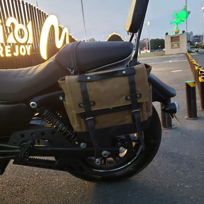 Canvas Motorcycle Saddle Bag | SEATTLE