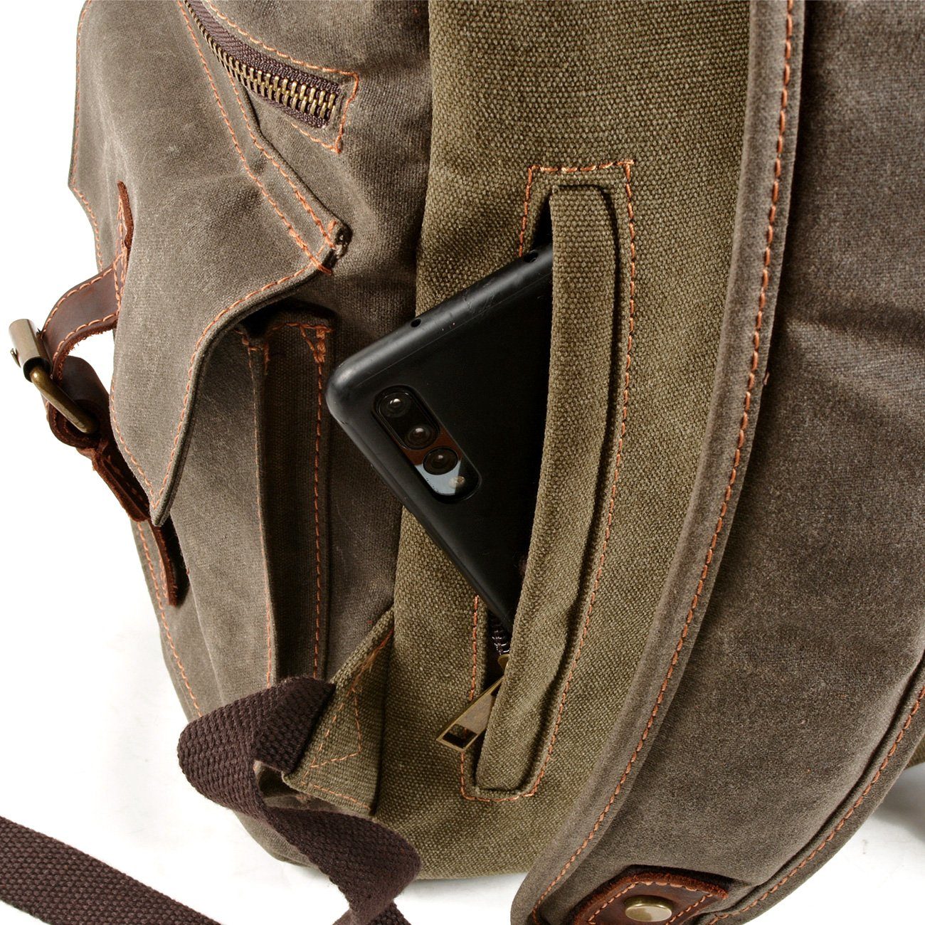 Canvas Zipper-Closure Backpack | MONTREUX