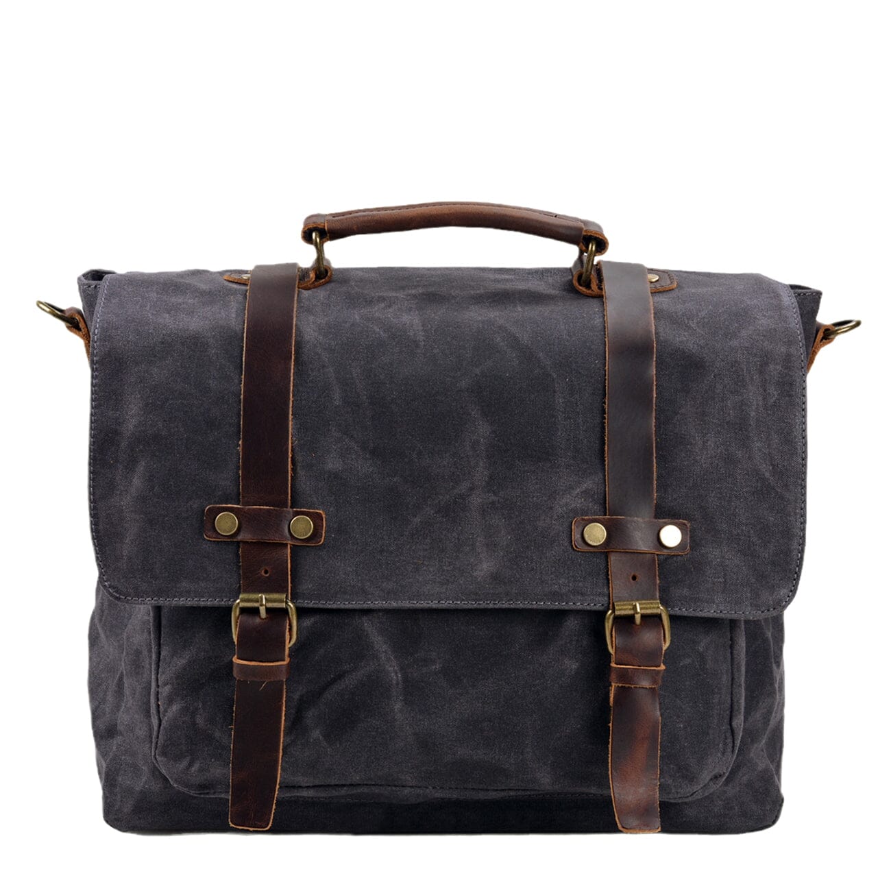 Canvas and Leather Crossbody Bag | BRUGES