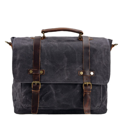 Canvas and Leather Crossbody Bag | BRUGES