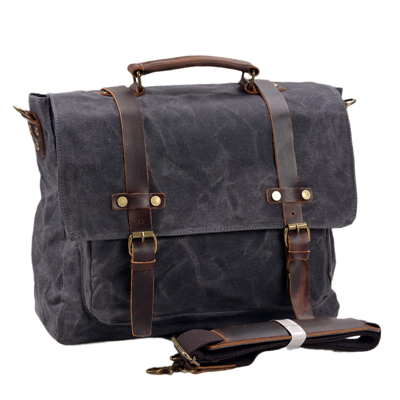Canvas and Leather Crossbody Bag | BRUGES