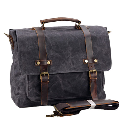 Canvas and Leather Crossbody Bag | BRUGES