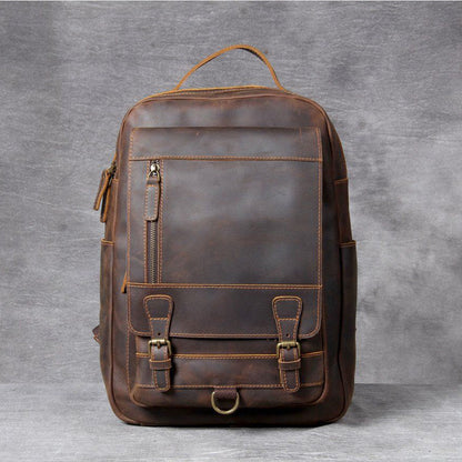 Brown Leather Backpack | MORITZ
