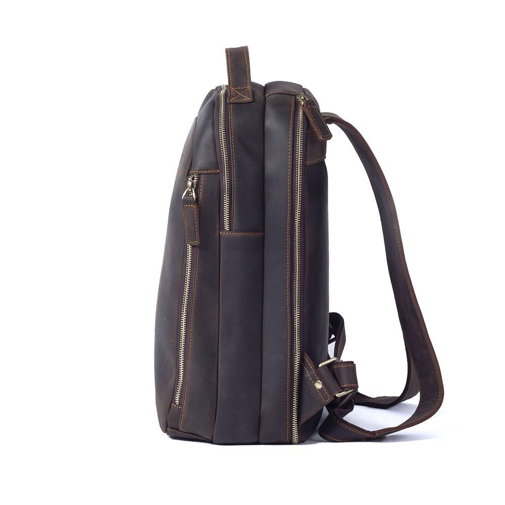 Hell Brown Leather Backpack | TOLEDO
