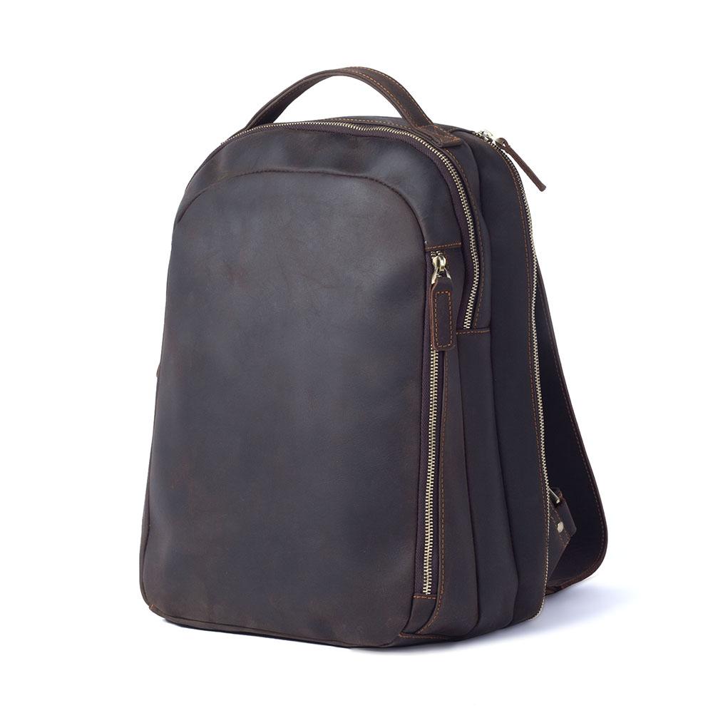 Hell Brown Leather Backpack | TOLEDO