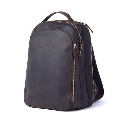 Hell Brown Leather Backpack | TOLEDO