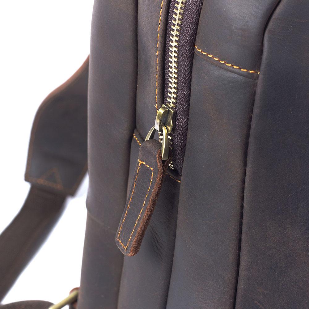 Hell Brown Leather Backpack | TOLEDO