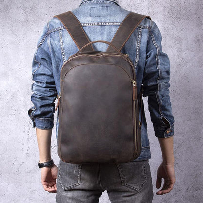 Hell Brown Leather Backpack | TOLEDO