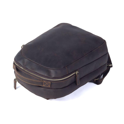 Hell Brown Leather Backpack | TOLEDO