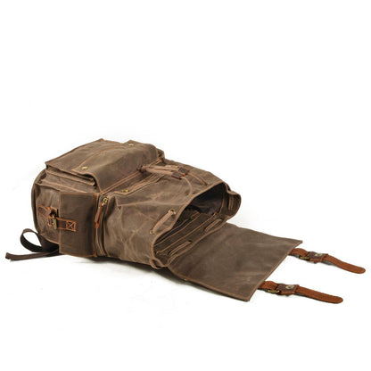 Canvas Zipper-Closure Backpack | MONTREUX