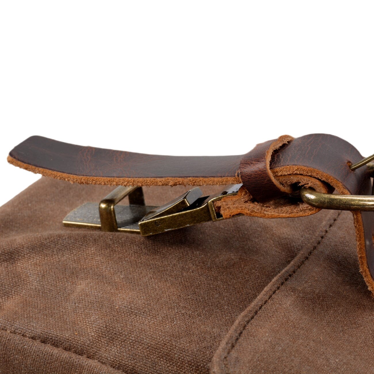 Canvas and Leather Crossbody Bag | BRUGES